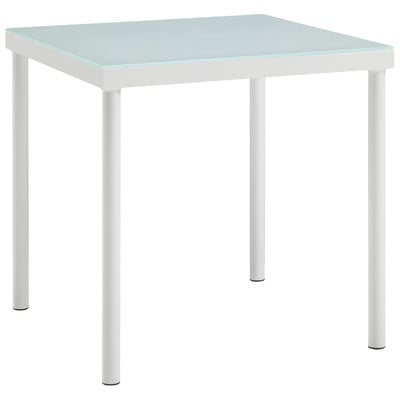 Outdoor Tables Modway Furniture Harmony White EEI-2604-WHI 889654094159 Bar and Dining White snow ALUMINUM Powder Coated Aluminu Powder Coated Aluminum White Square Complete Vanity Sets 