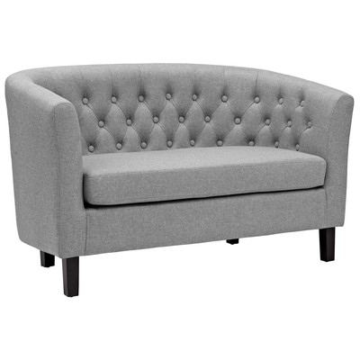 Sofas and Loveseat Modway Furniture Prospect Light Gray EEI-2614-LGR 889654098102 Sofas and Armchairs GrayGrey Chaise LoungeLoveseat Love sea Polyester Contemporary Contemporary/Mode Sofa Set setTufted tufting 