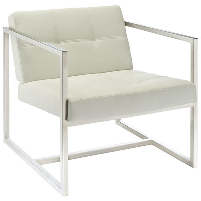 Modway Furniture Chairs, White,snow, Lounge Chairs,Lounge, Complete Vanity Sets, Lounge Chairs and Chaises, 848387007164, EEI-263-WHI