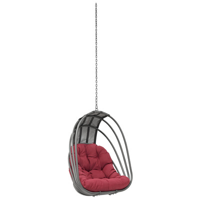 Outdoor Chairs and Stools Modway Furniture Whisk Red EEI-2656-RED-SET 889654096825 Daybeds and Lounges Red Burgundy ruby Aluminum Red Steel Aluminum Steel Hanging Swing Complete Vanity Sets 