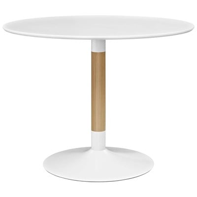 Dining Room Tables Modway Furniture Whirl White EEI-2666-WHI-SET 889654101314 Bar and Dining Tables Whitesnow Legs Round Square Metal Aluminum BRONZE Iron Gun 