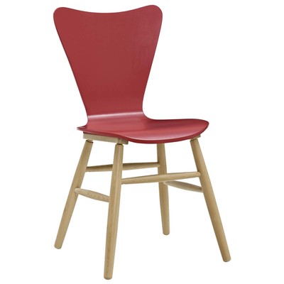 Dining Room Chairs Modway Furniture Cascade Red EEI-2672-RED 889654100843 Dining Chairs Red Burgundy ruby HARDWOOD Wood MDF Plywood Beec Natural Painted Red Wood Plyw 
