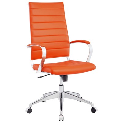 Office Chairs Modway Furniture Jive Orange EEI-272-ORA 848387042226 Office Chairs Orange Chrome Metal Steel Stainless S Metal Aluminum Chrome Stainles Complete Vanity Sets 