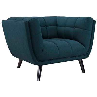Chairs Modway Furniture Bestow Blue EEI-2732-BLU 889654106630 Sofas and Armchairs Black ebonyBlue navy teal turq 