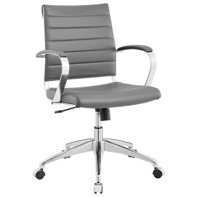 Office Chairs Modway Furniture Jive Gray EEI-273-GRY 848387042257 Office Chairs GrayGrey Chrome Metal Steel Stainless S Gray Metal Aluminum Chrome Sta Complete Vanity Sets 