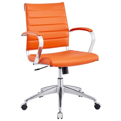 Office Chairs Modway Furniture Jive Orange EEI-273-ORA 848387042264 Office Chairs Orange Chrome Metal Steel Stainless S Metal Aluminum Chrome Stainles Complete Vanity Sets 