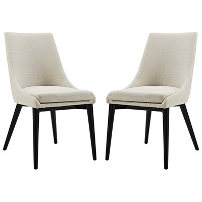 Modway Furniture Dining Room Chairs, Beige,Black,ebonyCream,beige,ivory,sand,nude, Side Chair, HARDWOOD,Wood,MDF,Plywood,Beech Wood,Bent Plywood,Brazilian Hardwoods, Beige,Black,DarkPolyester,Wood,Plywood, Dining Chairs, 889654102717, EEI-2745-BEI-SE