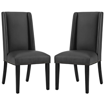 Modway Furniture Dining Room Chairs, Black,ebony, HARDWOOD,Wood,MDF,Plywood,Beech Wood,Bent Plywood,Brazilian Hardwoods, Black,DarkVinyl,Wood,Plywood, Dining Chairs, 889654151906, EEI-2747-BLK-SET