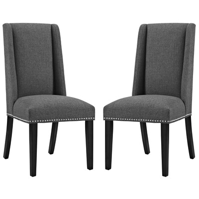 Dining Room Chairs Modway Furniture Baron Gray EEI-2748-GRY-SET 889654151951 Dining Chairs Gray Grey HARDWOOD Wood MDF Plywood Beec Gray Smoke SMOKED TaupeWood Pl 