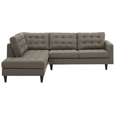 Sofas and Loveseat Modway Furniture Empress Granite EEI-2798-GRA 889654137535 Sofa Sectionals Brownsable Loveseat Love seatSectional So Sofa Set setTufted tufting 