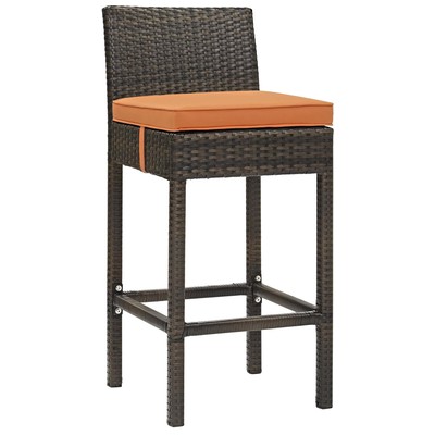 Modway Furniture Bar Chairs and Stools, Brown,sableOrange, Bar, Bar and Dining, 889654117766, EEI-2799-BRN-ORA