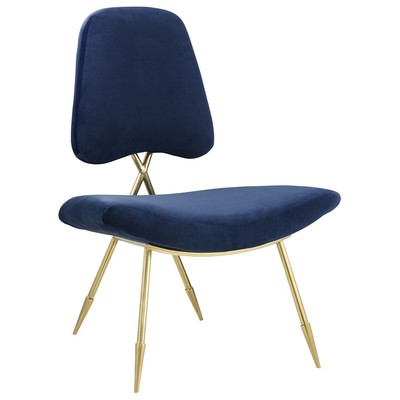 Chairs Modway Furniture Ponder Navy EEI-2809-NAV 889654108672 Lounge Chairs and Chaises Blue navy teal turquiose indig Lounge Chairs Lounge 