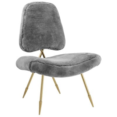 Chairs Modway Furniture Ponder Gray EEI-2810-GRY 889654108696 Lounge Chairs and Chaises Gold Gray Grey Lounge Chairs Lounge 