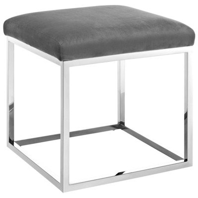 Modway Furniture Ottomans and Benches, Gray,GreySilver, Sofas and Armchairs, 889654111269, EEI-2868-SLV-GRY