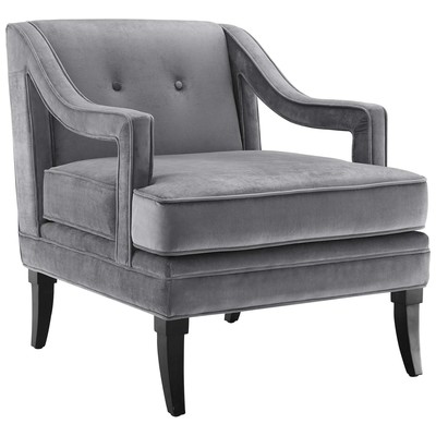 Chairs Modway Furniture Concur Gray EEI-2996-GRY 889654137610 Sofas and Armchairs Gray Grey Accent Chairs AccentLounge Cha 