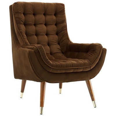 Chairs Modway Furniture Suggest Brown EEI-3001-BRN 889654137719 Lounge Chairs and Chaises Brown sableGold Accent Chairs AccentLounge Cha 