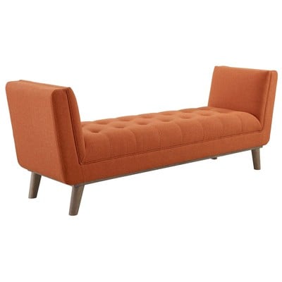 Modway Furniture Ottomans and Benches, Orange, Benches and Stools, 889654137825, EEI-3002-ORA