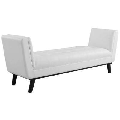 Modway Furniture Ottomans and Benches, White,snow, Benches and Stools, 889654137849, EEI-3003-WHI