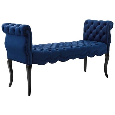 Ottomans and Benches Modway Furniture Adelia Navy EEI-3018-NAV 889654137863 Benches and Stools Blue navy teal turquiose indig 