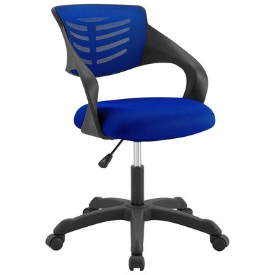 Office Chairs Modway Furniture Thrive Blue EEI-3041-BLU 889654122722 Office Chairs Bluenavytealturquioseindigoaqu Drafting Chair Lumbar Support Swivel Nylon Blue 
