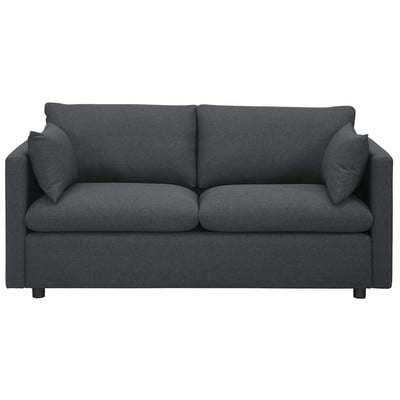 Sofas and Loveseat Modway Furniture Activate Gray EEI-3044-GRY 889654123767 Sofas and Armchairs BlackebonyGrayGrey Chaise LoungeLoveseat Love sea Polyester Contemporary Contemporary/Mode Sofa Set set 