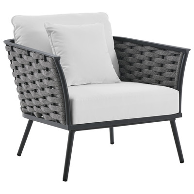 Chairs Modway Furniture Stance Gray White EEI-3054-GRY-WHI 889654958505 Bar and Dining Gray GreyWhite snow ArmChairs Arm ChairLounge Chai 