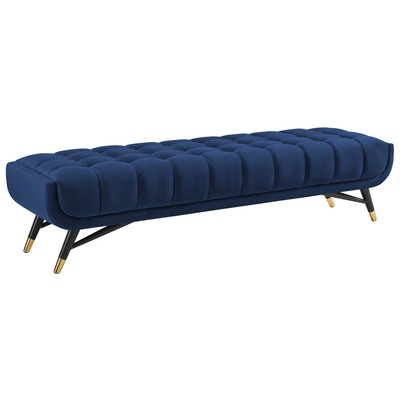 Modway Furniture Ottomans and Benches, Black,ebonyBlue,navy,teal,turquiose,indigo,aqua,SeafoamGold,Green,emerald,teal, Benches and Stools, 889654127406, EEI-3061-MID