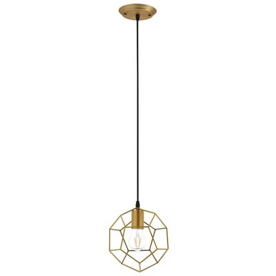 Pendant Lighting Modway Furniture Pique EEI-3088 889654131045 Ceiling Lamps Gold 1 Light 2 Light 3 Light 4 Ligh Concrete Metal Crystal Metal Gold Metal 