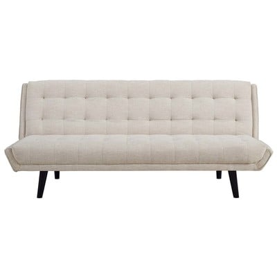 Sofas and Loveseat Modway Furniture Glance Beige EEI-3093-BEI 889654131083 Sofas and Armchairs BeigeBlackebonyCreambeigeivory Chaise LoungeFuton Loveseat Lo Polyester Contemporary Contemporary/Mode Recliner Recline RecliningSofa 