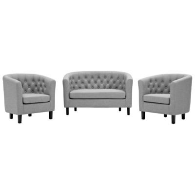 Modway Furniture Chairs, Gray,Grey, Lounge Chairs,Lounge, Sofas and Armchairs, 889654136002, EEI-3149-LGR-SET