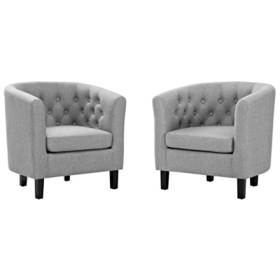 Chairs Modway Furniture Prospect Light Gray EEI-3150-LGR-SET 889654136095 Sofas and Armchairs Gray Grey Lounge Chairs Lounge 
