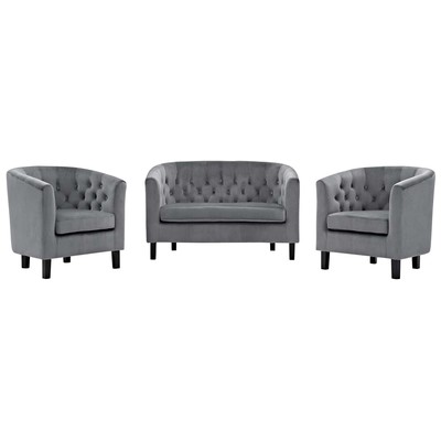 Modway Furniture Chairs, Gray,Grey, Lounge Chairs,Lounge, Sofas and Armchairs, 889654136156, EEI-3152-GRY-SET