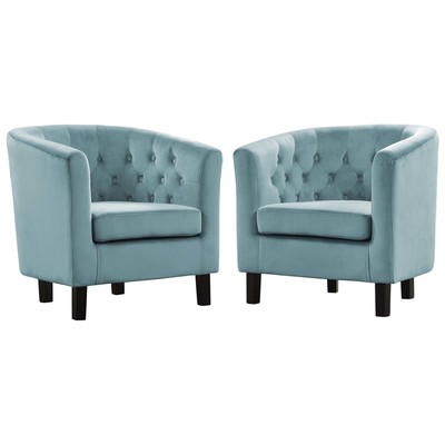 Chairs Modway Furniture Prospect Sea Blue EEI-3153-SEA-SET 889654136231 Sofas and Armchairs Blue navy teal turquiose indig Lounge Chairs Lounge 