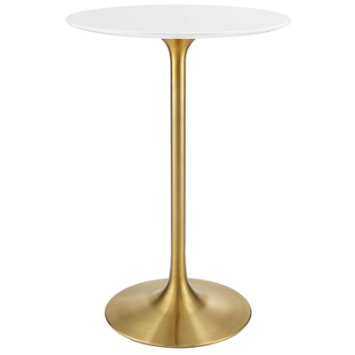 Bar Tables Modway Furniture Lippa Gold White EEI-3262-GLD-WHI 889654145738 Bar and Dining Tables GoldWhitesnow 
