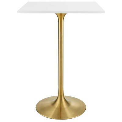 Bar Tables Modway Furniture Lippa Gold White EEI-3263-GLD-WHI 889654145745 Bar and Dining Tables GoldWhitesnow Square 