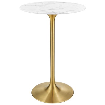 Bar Tables Modway Furniture Lippa Gold White EEI-3264-GLD-WHI 889654145752 Bar and Dining Tables GoldWhitesnow Square 