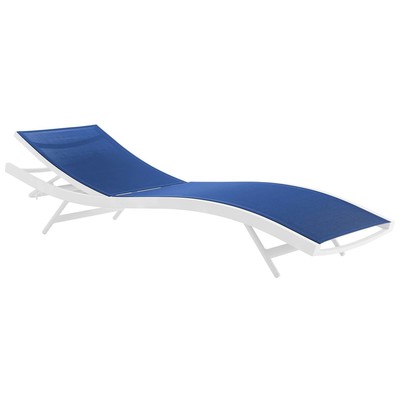 Modway Furniture Chairs, Blue,navy,teal,turquiose,indigo,aqua,SeafoamGreen,emerald,tealWhite,snow, Lounge Chairs,Lounge, Daybeds and Lounges, 889654009573, EEI-3300-WHI-NAV