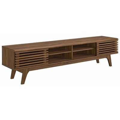 Modway Furniture TV Stands-Entertainment Centers, Wood,MDF, FURNITURE,Media Storage,Storage,TV Stand, Walnut, Decor, 889654146148, EEI-3303-WAL-WAL,Long (over 67 in)