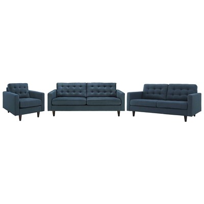 Modway Furniture Sofas and Loveseat, red burgundy ruby, Loveseat,Love seatSofa, Sofa Set,setTufted,tufting, Sofas and Armchairs, 889654143741, EEI-3316-AZU
