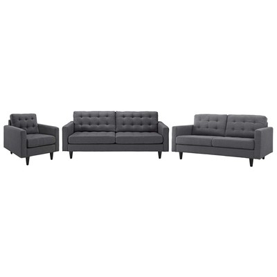 Modway Furniture Sofas and Loveseat, GrayGrey, Loveseat,Love seatSofa, Sofa Set,setTufted,tufting, Sofas and Armchairs, 889654143758, EEI-3316-DOR