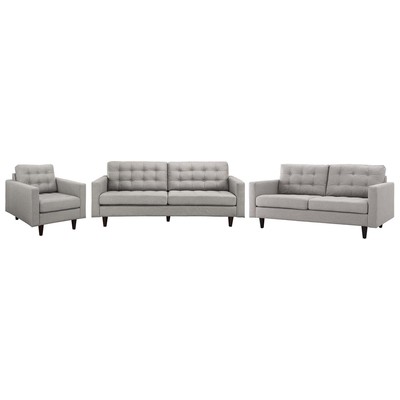 Modway Furniture Sofas and Loveseat, GrayGrey, Loveseat,Love seatSofa, Sofa Set,setTufted,tufting, Sofas and Armchairs, 889654143765, EEI-3316-LGR