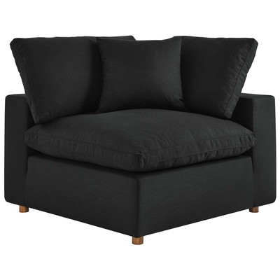 Chairs Modway Furniture Commix Black EEI-3319-BLK 889654238089 Living Room Sets Black ebony Corner Chairs Corner 