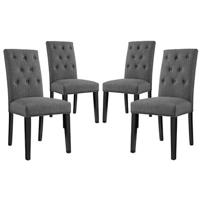 Dining Room Chairs Modway Furniture Confer Gray EEI-3326-GRY 889654146360 Dining Chairs Gray Grey Side Chair HARDWOOD Gray Smoke SMOKED TaupePolyest 