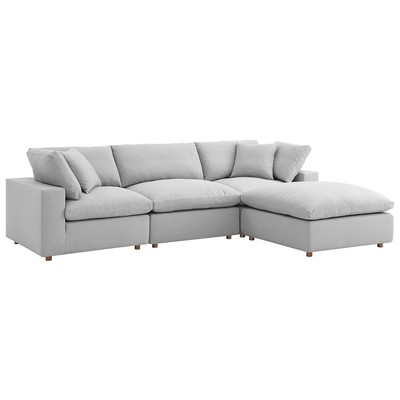 Sofas and Loveseat Modway Furniture Commix Light Gray EEI-3356-LGR 889654238652 Sofas and Armchairs Loveseat Love seatSectional So Cotton Linen Polyester Contemporary Contemporary/Mode Sofa Set set 