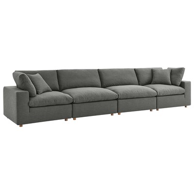 Sofas and Loveseat Modway Furniture Commix Gray EEI-3357-GRY 889654154600 Sofas and Armchairs GrayGrey Loveseat Love seatSectional So Cotton Linen Polyester Contemporary Contemporary/Mode Sofa Set set 