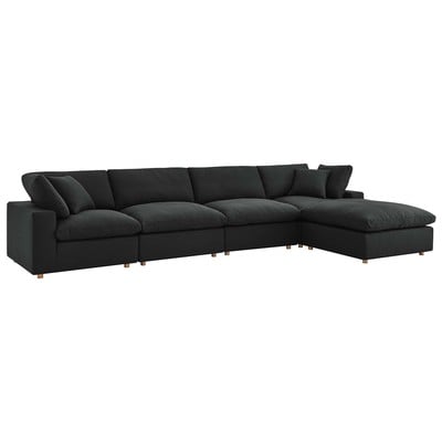 Sofas and Loveseat Modway Furniture Commix Black EEI-3358-BLK 889654238683 Sofas and Armchairs Loveseat Love seatSectional So Cotton Linen Polyester Contemporary Contemporary/Mode Sofa Set set 