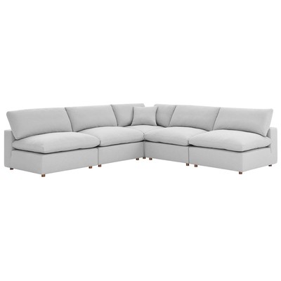 Sofas and Loveseat Modway Furniture Commix Light Gray EEI-3360-LGR 889654238737 Sofas and Armchairs Loveseat Love seatSectional So Cotton Linen Polyester Contemporary Contemporary/Mode Sofa Set set 