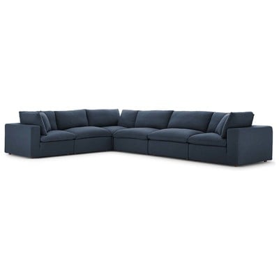 Sofas and Loveseat Modway Furniture Commix Azure EEI-3361-AZU 889654154785 Sofas and Armchairs Loveseat Love seatSectional So Cotton Linen Polyester Contemporary Contemporary/Mode Sofa Set set 