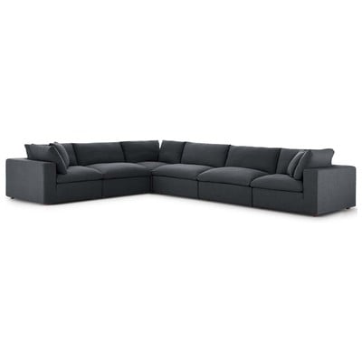 Sofas and Loveseat Modway Furniture Commix Gray EEI-3361-GRY 889654154808 Sofas and Armchairs GrayGrey Loveseat Love seatSectional So Cotton Linen Polyester Contemporary Contemporary/Mode Sofa Set set 