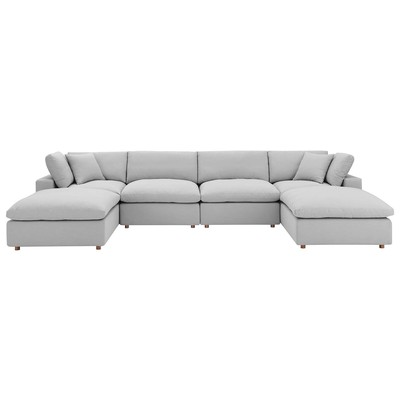 Sofas and Loveseat Modway Furniture Commix Light Gray EEI-3362-LGR 889654238768 Sofas and Armchairs Loveseat Love seatSectional So Cotton Linen Polyester Contemporary Contemporary/Mode Sofa Set set 